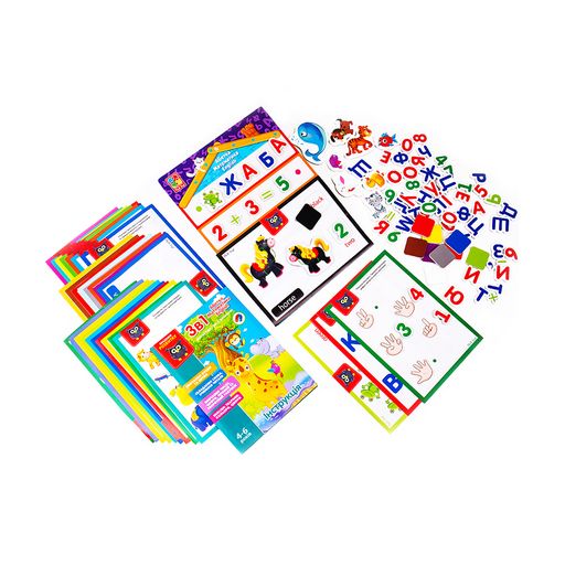 Игра с магнитной доской Vladi Toys 3в1 Алфавит, Математика, English, на украинском языке, от 4 лет (VT5412-04)