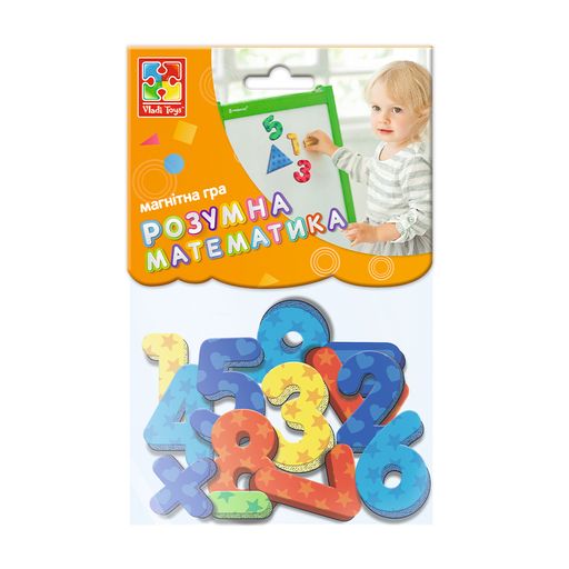 Магнитная игра Vladi Toys Умная математика, 32 магнита, на украинском языке, от 4 лет (VT5900-01)