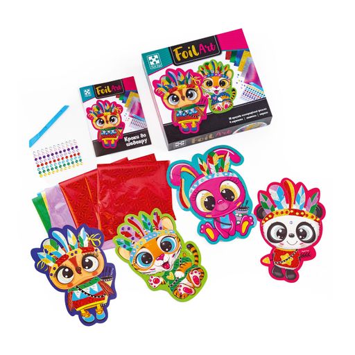 Набор для творчества Vladi Toys Foil Art Безумные индейцы, 23 детали, от 5 лет (VT4433-09)