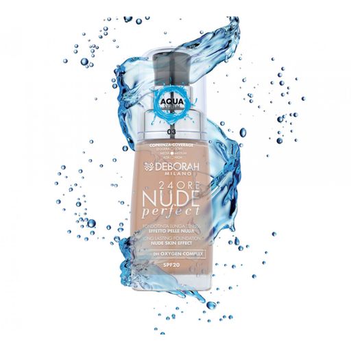 Тональная основа для лица Deborah 24Ore Nude Perfect Foundation SPF 20, 30 мл