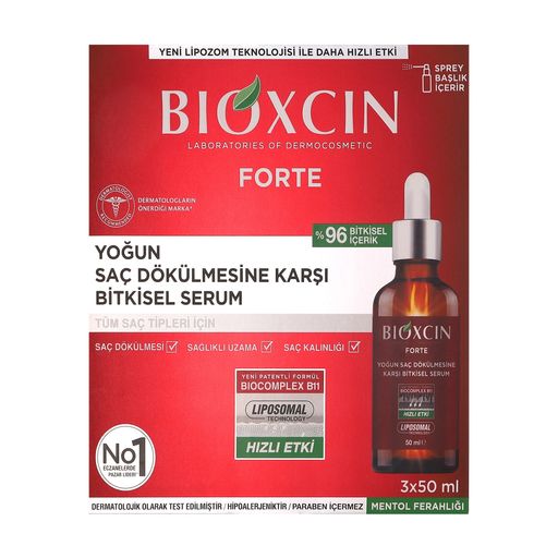 Сироватка проти випадіння волосся Biota Bioxsine DermaGen Forte Herbal Serum For Intensive Hair Loss, 3*50 мл