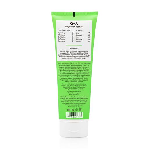 Скраб для тела Q+A AHA Exfoliator Body Scrub с AHA-кислотами, 250 мл
