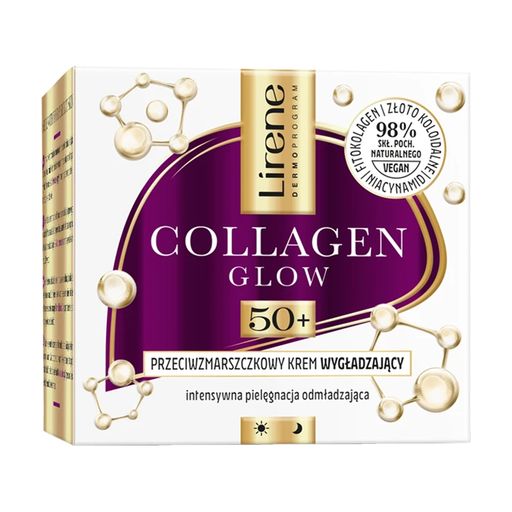 Разглаживающий крем для лица Lirene Collagen Glow 50+, 50 мл