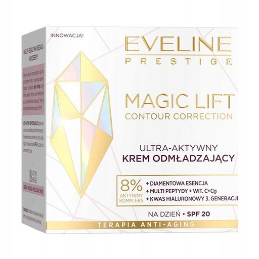 Денний ультра-активний омолоджувальний крем для обличчя Eveline Cosmetics Magic Lift Ultra-active Rejuvenating Day Cream, SPF 20, 50 мл