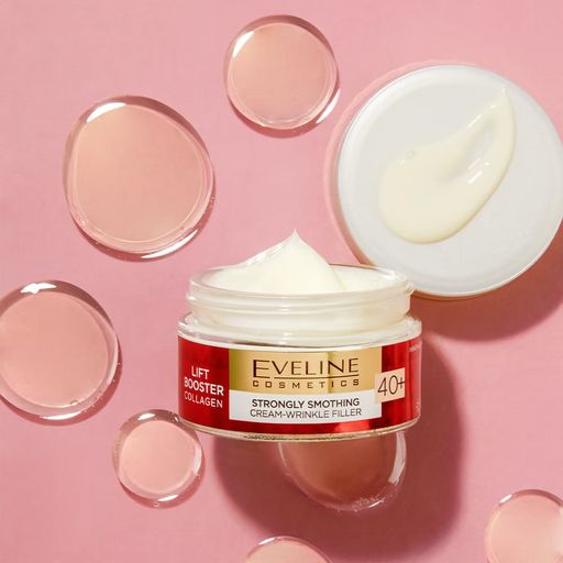 Разглаживающий крем для лица Eveline Cosmetics Lift Booster Collagen Strongly Smoothing Cream-Wrinkle Filler 40+, 50 мл