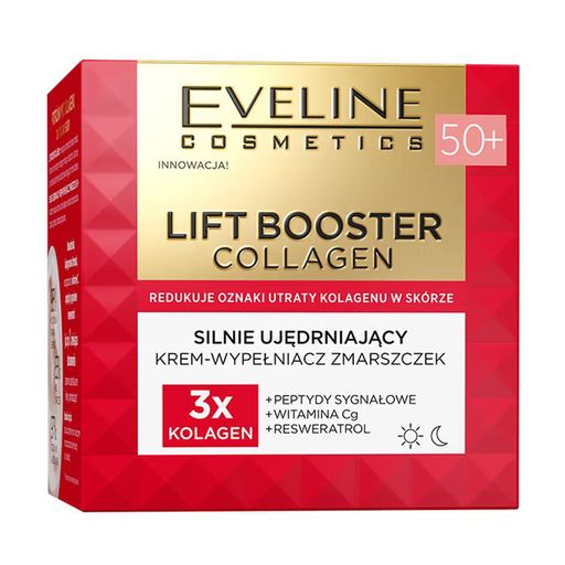 Укрепляющий крем для лица Eveline Cosmetics Lift Booster Collagen Intensely Firming Cream-Wrinkle Filler 50+, 50 мл