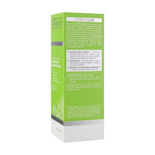 Нормализующий тоник для лица Bielenda Professional Supremelab Sebio Derm Toner с антибактериальным комплексом, 200 мл