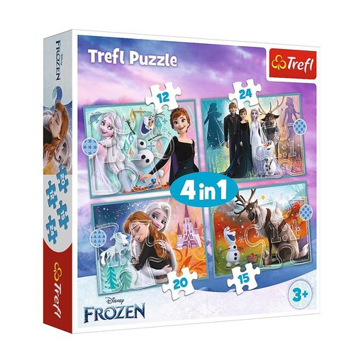 Пазли 4в1 Trefl Disney Frozen Дивовижний світ, від 3 років, 71 елемент (34381)
