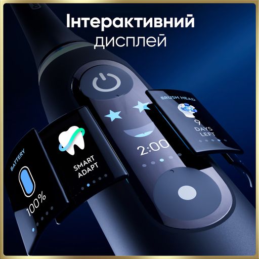 Электрическая зубная щетка Oral-B iO Серия 9 черная, с футляром, 1 шт