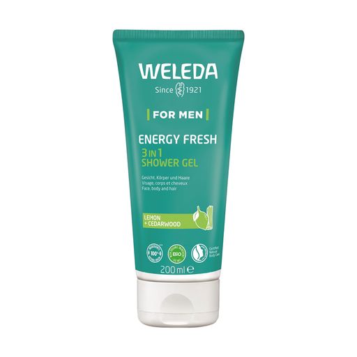 Чоловічий енергетичний гель для душу Weleda For Men Energy Fresh 3in1 Shower Gel, 200 мл
