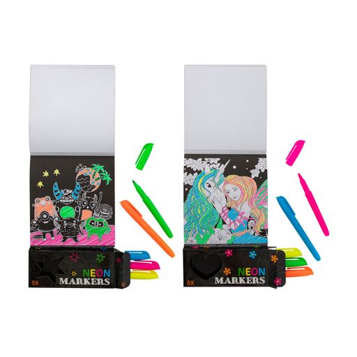 Набор для творчества Grafix Неоновая книжка-раскраска Монстры, 20*20 см, от 5 лет (150079_1)