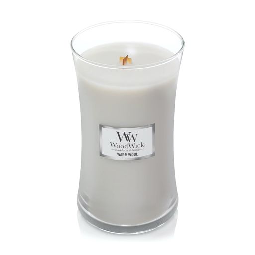 Ароматическая свеча в стакане WoodWick Hourglass Candle Large Warm Wool, 609 г