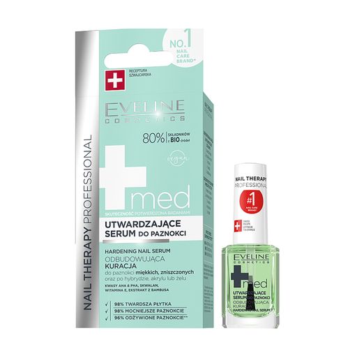 Зміцнювальна сироватка для нігтів Eveline Cosmetics Nail Therapy Professional Med+ Hardening Nail Serum, 12 мл