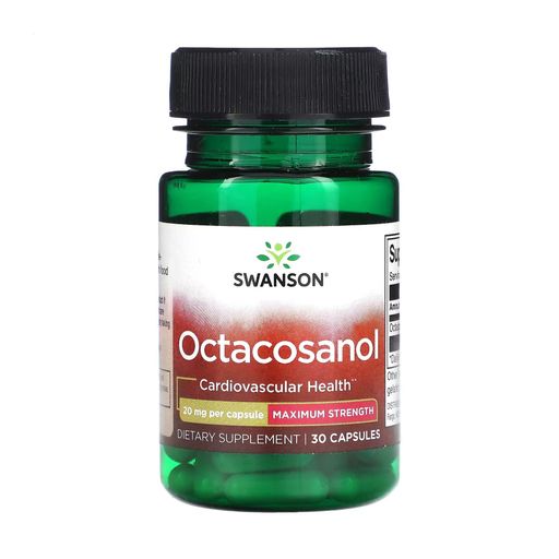 Уцінка! Октакозанол Swanson Octacosanol 20 мг, 30 капсул