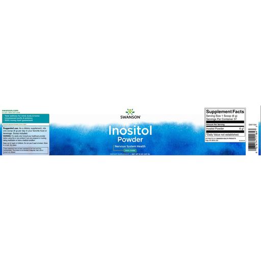 Уценка! Инозитол Swanson Inositol Powder 100% Pure в порошке, 227 г