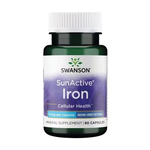 Железо Swanson SunActive Iron 15 мг, 90 капсул
