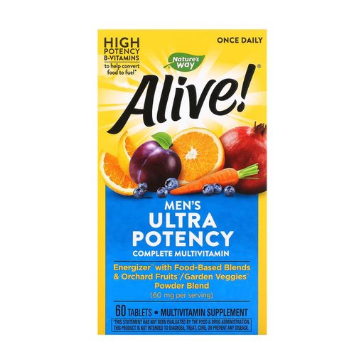 Мультивитамины для мужчин Nature's Way Alive! Men's Ultra Potency, 60 таблеток