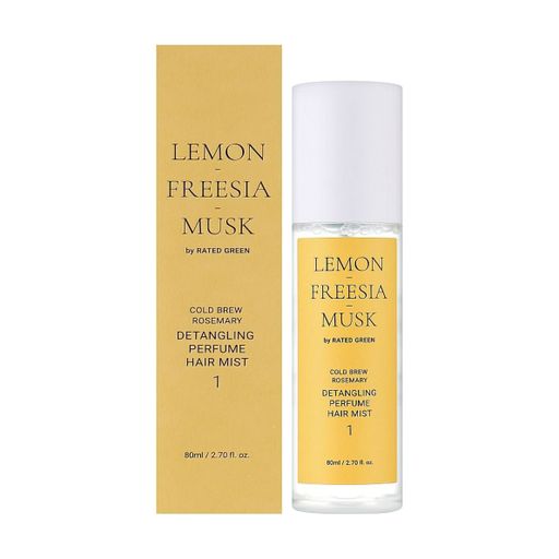 Парфюмированный мист для волос Rated Green Lemon Freesia Musk Cold Brew Rosemary Detangling Perfume Hair Mist 1, 80 мл