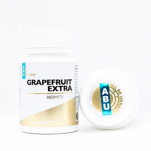 Поліпшення травлення ABU - All Be Ukraine Grapefruit Extra з грейпфрутом, 60 капсул