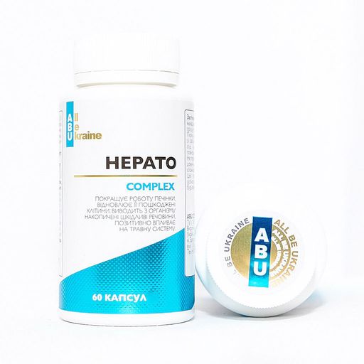 Комплекс поддержки здоровья печени ABU - All Be Ukraine Hepato Complex, 60 капсул