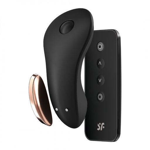 Смарт-вібратор у трусики Satisfyer Little Secret Panty Vibrator з пультом, чорний, 1 шт