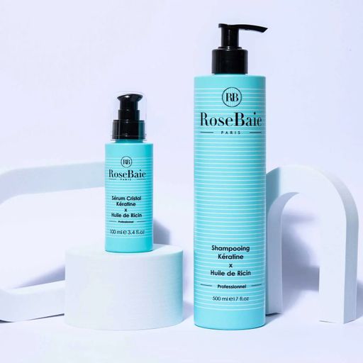 Шампунь для волос RoseBaie Shampooing Keratine X Huile De Ricin, 500 мл