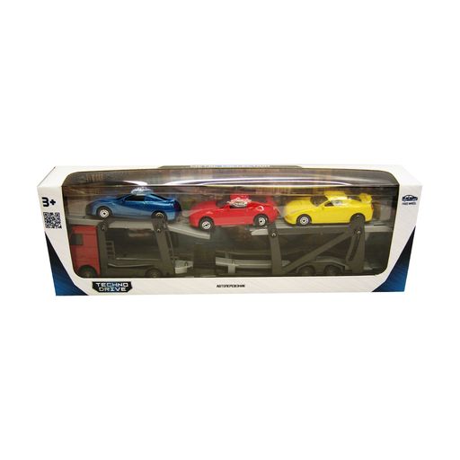 Дитячий ігровий набір TechnoDrive Автоперевізник, 1:60, 26 см, від 3 років, 4 шт (541756.270)