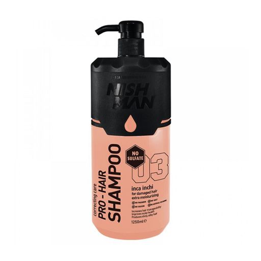 Мужской безсульфатный шампунь Nishman Pro-Hair Shampoo 03 Inca