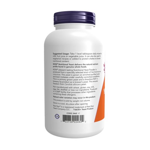 Сухие пищевые дрожжи NOW foods Nutritional Yeast Powder в порошке, 284 г