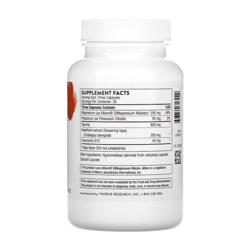 Комплекс для здоровья сердца с коэнзимом Q10 и боярышником Thorne Research Heart Health Complex, 90 капсул