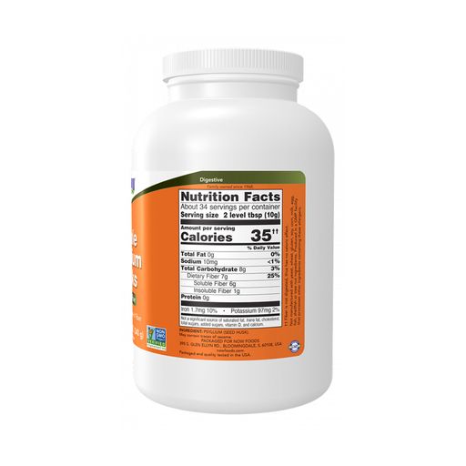 Цельная шелуха подорожника Now Foods Whole Psyllium Husks в порошке