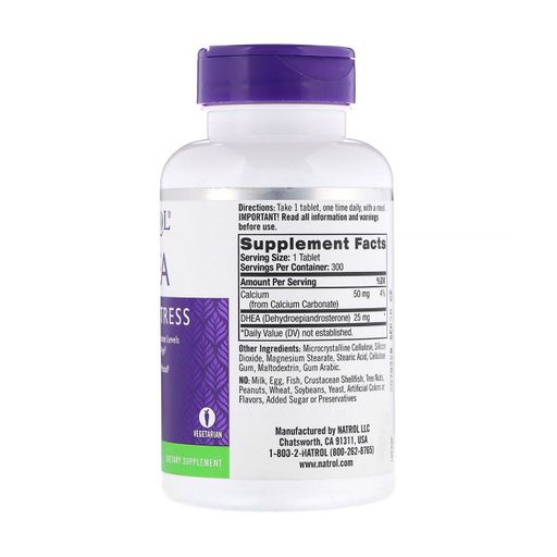 Дегидроэпиандростерон Natrol DHEA 25 мг, в таблетках