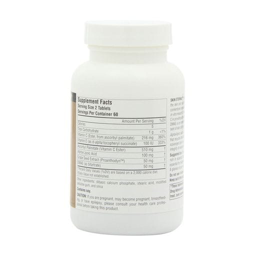 Вечность кожи с DMAE, липоевой кислотой и C-эфиром Source Naturals Skin Eternal with DMAE Lipoic Acid & C Ester, 120 таблеток