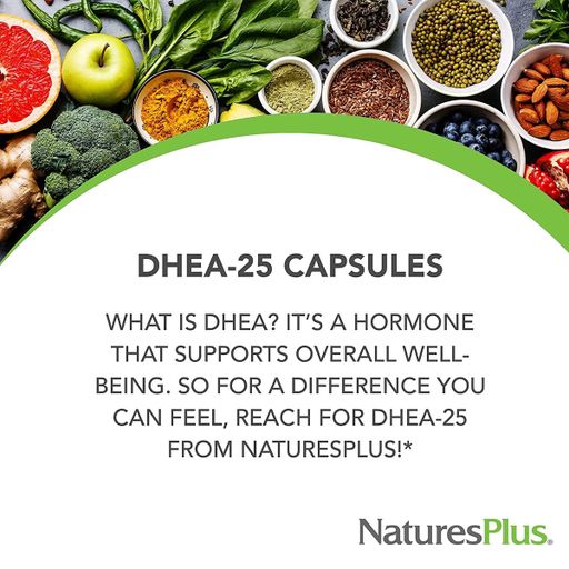 Дегидроэпиандростерон с биоперином NaturesPlus DHEA-25 With Bioperine, 60 капсул