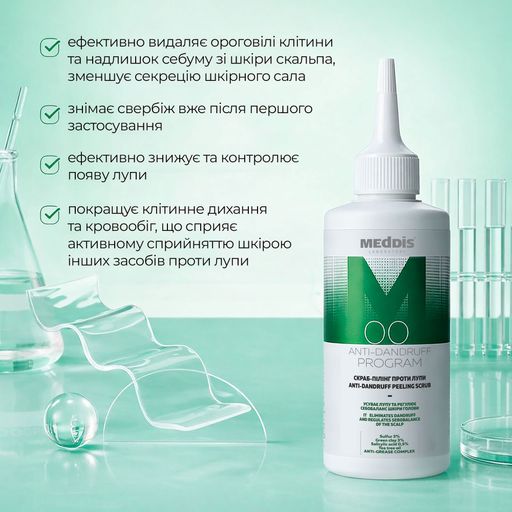Уценка! Скраб-пилинг для волос Meddis Anti-dandruff Program Peeling Scrub против перхоти, 200 мл