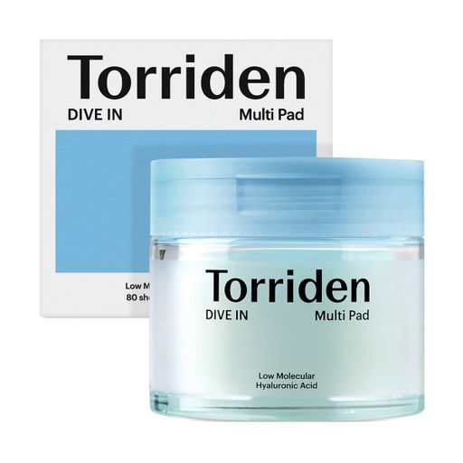Тонер-пады для лица Torriden Dive Low Molecular Hyaluronic Acid Multi Pad с гиалуроновой кислотой, 80 шт