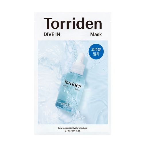 Тканевая маска для лица Torriden Dive In Low Molecular Hyaluronic Acid Mask с гиалуроновой кислотой, 27 мл