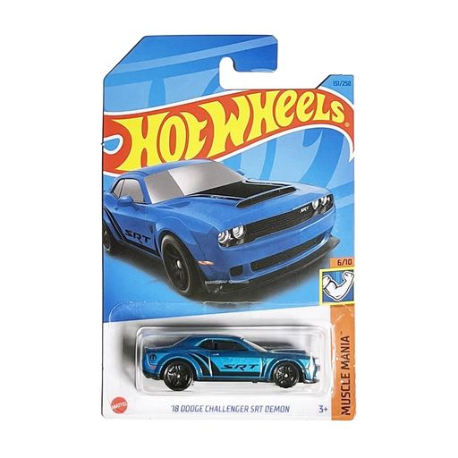 ホットウィール DODGE CHALLENGER SRT DEMON Базовий автомобіль Hot Wheels 18 Dodge Challenger Srt Demon, синьо
