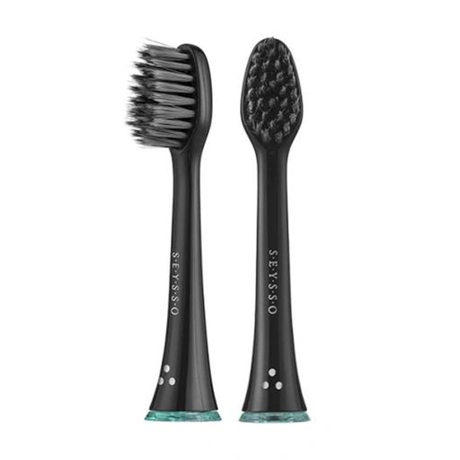 Сменные насадки для электрической зубной щетки Seysso Carbon Antibacterial Charcoal, 2 шт