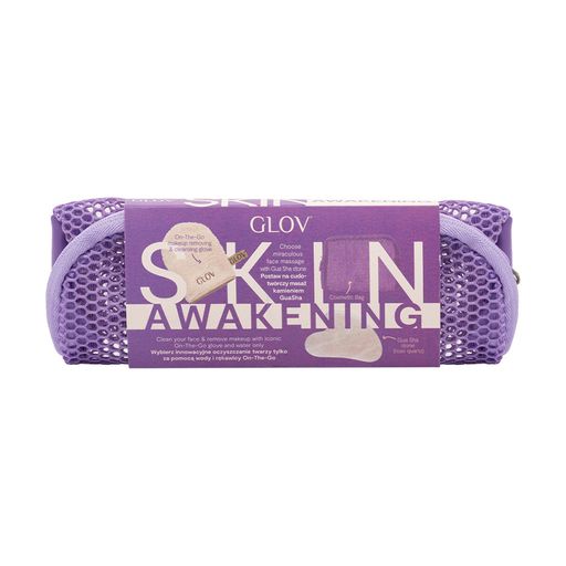 Набор по уходу за лицом Glov Skin Awakening (кварцевый массажный камень, 1 шт + перчатка для снятия макияжа, 1 шт + косметичка, 1 шт)