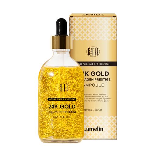 Сыворотка для лица Lamelin 24K Gold Collagen Prestige Ampoule с коллагеном, 105 мл