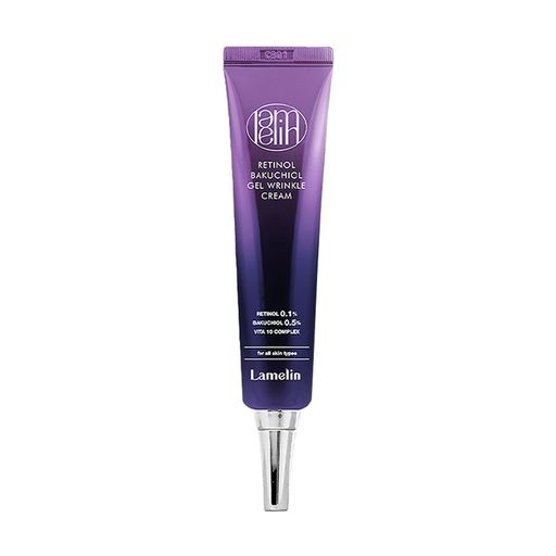 Крем-гель для обличчя Lamelin Retinol Bakuchiol Gel Wrinkle Cream проти зморщок, з ретинолом та бакучіолом, 30 мл