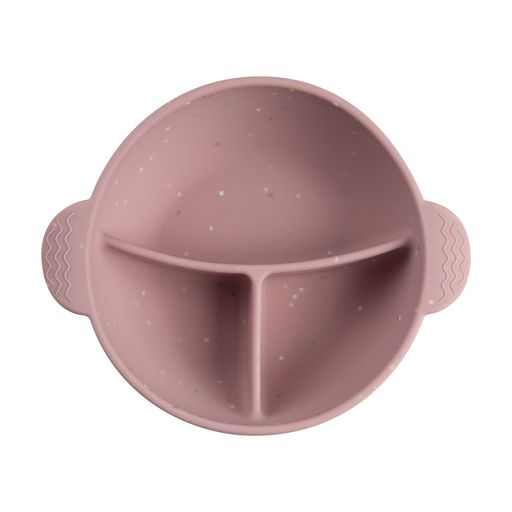 Миска Canpol Babies силиконовая, на присоске, с секциями DOTS, розовая, от 6 месяцев, 360 мл (51/403_pin)