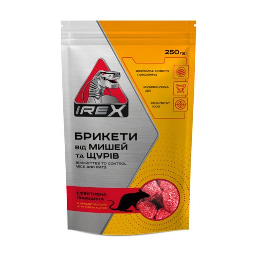 Парафиновые брикеты Irex от мышей и крыс, 250 г