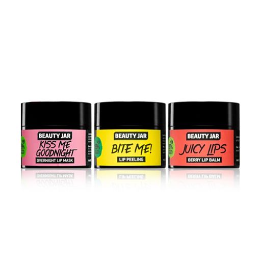 Набір для догляду за губами Beauty Jar 3 Steps To Soft Lips (маска, 15 мл + пілінг, 15 мл + бальзам, 15 мл)