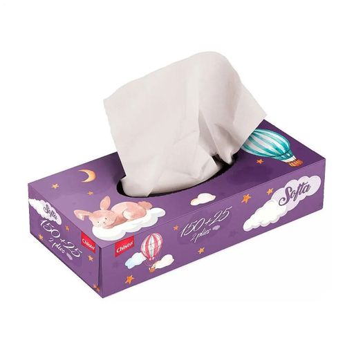Салфетки косметические Chisto Softa Bunny 2х-слойные, 150+25 шт