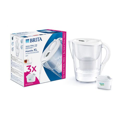 Фильтр-кувшин для воды Brita Marella XL MX Pro, белый, 3 фильтра, 3.5 л
