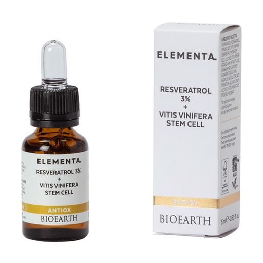 Антиоксидантная сыворотка для лица Bioearth Elementa Antiox Resveratrol 3% Vitis Vinifera Stem Cell, 15 мл