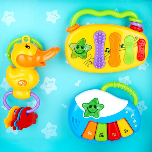 Набор погремушек для малышей Ling Tong Toys пластик, в коробке, 3 шт (LT8002)