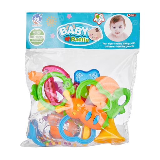 Набор погремушек для малышей Weixingda TOYS пластик, 7 шт (999-12)